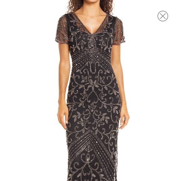 Nude beaded gown Nordstrom Pisarro Nights - Picture 10 of 10